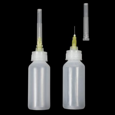 China 21181 30ml Sustainable Fine Line Bottles Plastic Needle Smear Bottle 2 Liquid Bottles Expellable For Paint Glue Or Other Craft Supplies for sale