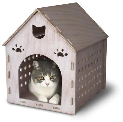 China Wooden Plywood Viable Cat House For Cats Rabbits from Cat House Wooden Fully Assembled and Puppies for sale