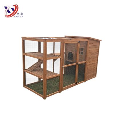 China Sustainable Large Fir Wooden Cat House Pet Furniture Sustainable for sale