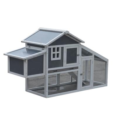 China Large Viable Outdoor Wooden Chicken Cage Chicken Hen House With Metal Tray for sale