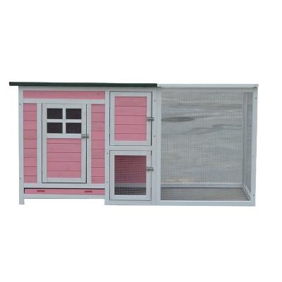 China Viable Colored Outdoor Wooden Chicken Hen House Chicken Cage With Window for sale