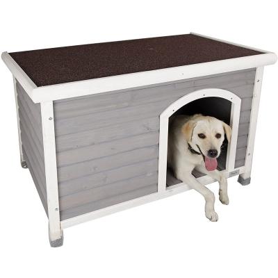 China Breathable Outdoor Dog Kennel Wooden Kennel With Raised Fee for sale