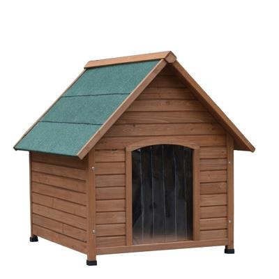 China Sustainable House-Shape Wooden Dog Cage Dog Kennel With 3 Features for sale