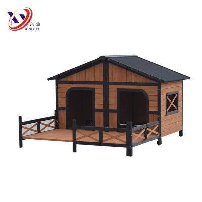 China Viable Large Size Solid Wood Outdoor Fir Wood Dog House for sale