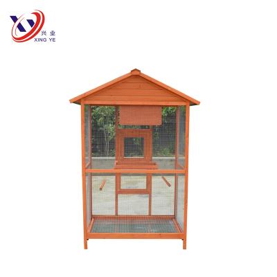 China Large Breathable Wholesale Wooden Decorative Bird Feeder With Wire Mesh for sale