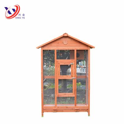 China Long Lasting Antique Outdoor Wooden Birdcage Large Canary With Run AV067 for sale