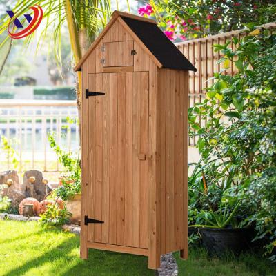 China Outdoor Storage Easily Assembled Hutch Wooden For Sale Storage Shed Garden Locker for sale