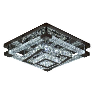 China Crystal Modern LED Stainless Steel Style Dining Room Pendant Light for sale