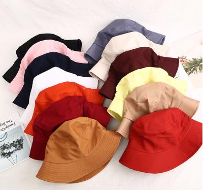 China Wholesale Stock Blank Character Plain No Logo 100% Cotton Twill Bucket Hat for sale