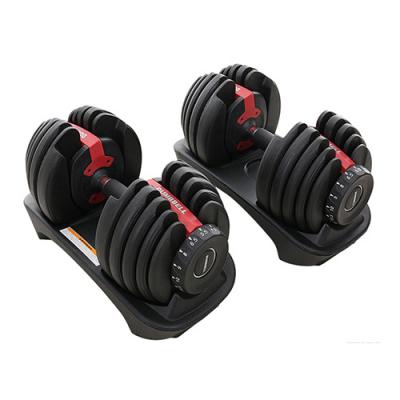 China Fitness Equipment Rubber Covered Dumbbell Gym Dumbbell Adjustable Dumbbell for sale