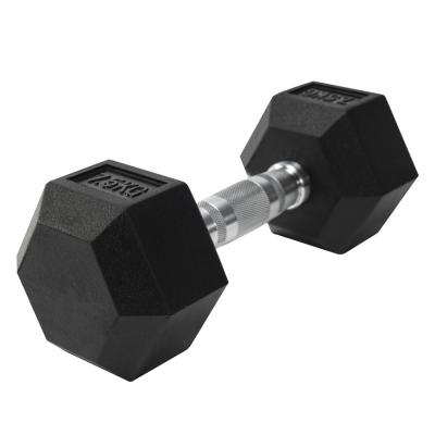 China HEALTH Dumbbell ASKONE Rubber Coated Hex Dumbbell Rubber Coated Gym Club Accessories for sale