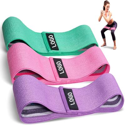 China Low MOQ High Elastic Strength Factory Price Color Logo Workout Elastic Fabric Glute Hip Resistance Bands Wholesale Custom Set for sale