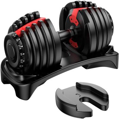 China Durable IN STOCK 552 Cheap Dumbbell Sets Weight Home Gym Fitness Equipment 52.5lb Smart Adjustable Dumbbell for sale