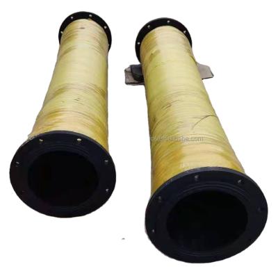 China DN100 Water Suction / Water Delivery Spiral Rubber Hose With Flange for sale