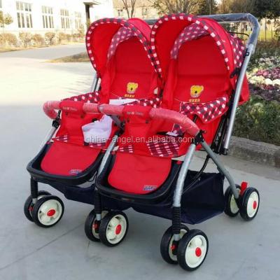 China Shock Proof Equipment New Model Big Wheel Cheap Twin Baby Stroller 2 In 1 Baby Stroller for sale