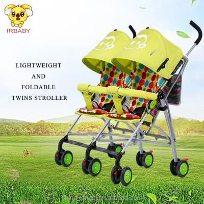 China Shock Proof Equipment Twin Baby Stroller Stroller Double Tandem Stroller for sale