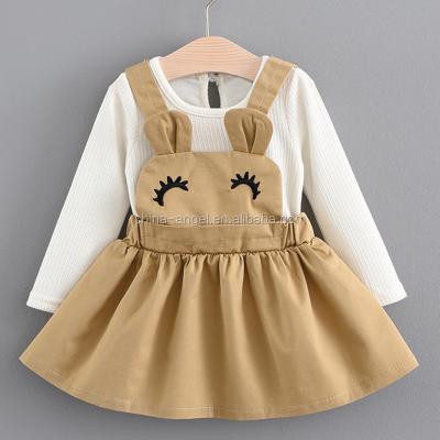 China Breathable baby dresses 2018 new summer babies clothes lace up mini A bow tie baby dress for sale