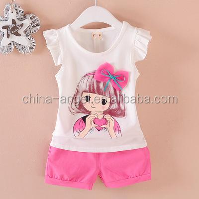 China Antibacterial Infant Clothes Suit 95% Cotton Summer Suit Clothes 1 To 3 Years Old for sale