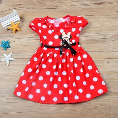 China Breathable Babies Clothes Kids Fashion Set Bow Short Sleeve Dress for sale