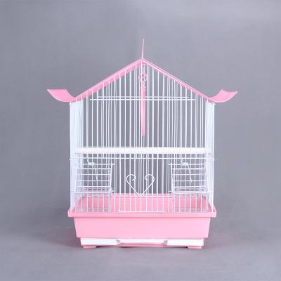 China Wholesale Breathable Bird Parrot Birdcage Metal Pavilion Bird Cage Medium Pet Bird Parakeet Cages for sale