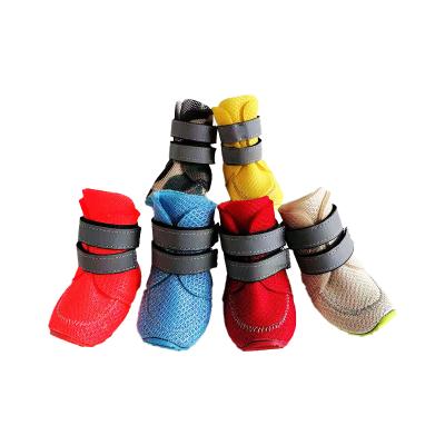 China Viable Colorful Flat Net Shoes Designed Thoughtful Pet Shoes For Dogs for sale