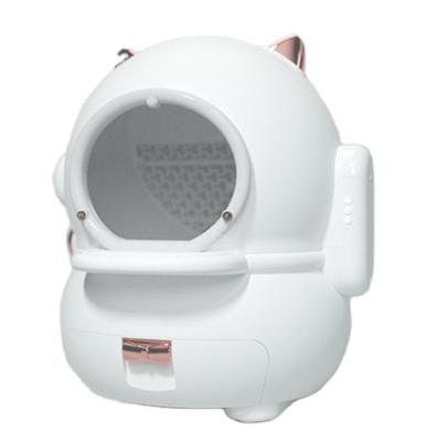 China Sustainable Pet Product Supplier Luxury Fully Enclosed Automatic Cat Litter Toilet Box for sale