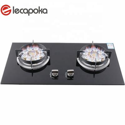 China 2 Burner Price Two Gas Stove Hotel LPG Gas Stove Large Portable Table Top Double Gas Stove 2 Burner Gas Stove for sale