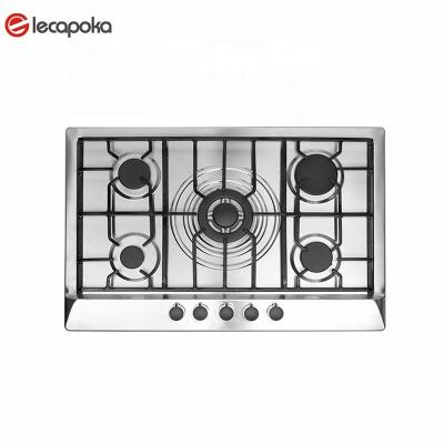 China Hotel 5 Burner Gas Hob Protectors Lead Industry Supplier Gold Gas Hob 5 Burners for sale