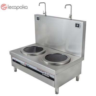 China Hotel High Power 380V 30KW Stainless Kitchen Soup Cooking Electric Double Burner Heavy Duty Stove For Hotel for sale