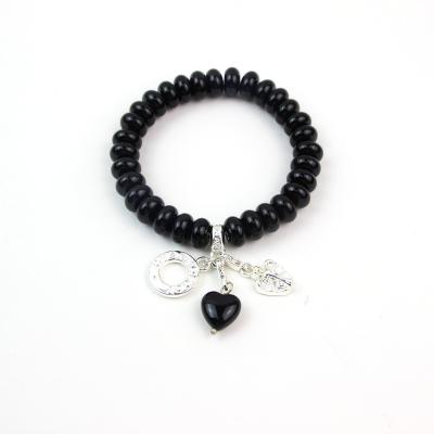 China New handmade fashion environmentally friendly hot trend stone black agate natural semi-precious bracelet for sale