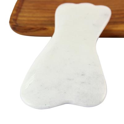 China White Jade Stone Scraping Massage Tool Gua Sha Board Best Selling Face Guasha Board For Face for sale