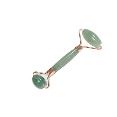 China Peel Tighten Hot Sale Jade Roller Facial Massage Tool 100% Real Crystal Jade Roller Green High Quality and Guasha for sale