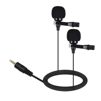 China Other Lavalier Dual Head Lapel Detachable Omnidirectional Condenser Microphone for sale