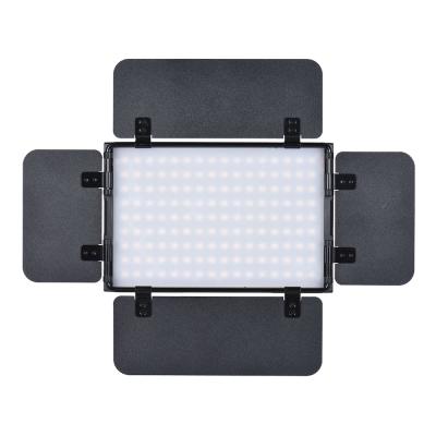 China PRO II 15W LED Panel Light PT-15B Dimmable Bi-Color 3200K - 5600K On-Camera Lamp with 4-Leaf Barn Door D4319 for sale