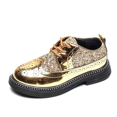 China New Fashion Breathable British Sparkle Children Shiny Show Oxford Shoes Boys Dress Dress Children High Quality Novelty Shoes for sale