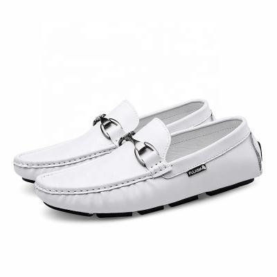 China New Fashion Trend Style Slip On Genuine Leather Loafer Men Casual Shoes Loafer Training Shoes White Custom Dress Boat Shoes for sale