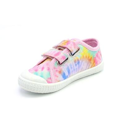 China Newest Original High Quality Breathable Custom Made Girls Soft Fashion Colorful Designer Kids Injected Canvas Shoes for sale