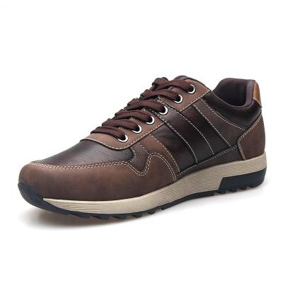 China Fashion Trend 2021Wholesale Classic Lace Up New Fashion Flat Style Dark Brown Casual Shoes Sports Men Custom Walking Shoes for sale