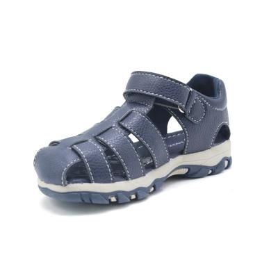 China Waterproof Navy Color Closed Toe Strap Designer Casual Sports Customized Comfortable Boys Sandals Fashion Waterproof Summer Shoes For Kids for sale