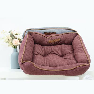 China Travel Customized Waterproof Breathable Dog Bed Oxford Cloth Bolster Pet Beds Dog Pet for sale