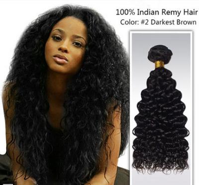 China 5A Unprocessed Remy Indian Hair Extensions 12''- 32'', Natural Black for sale