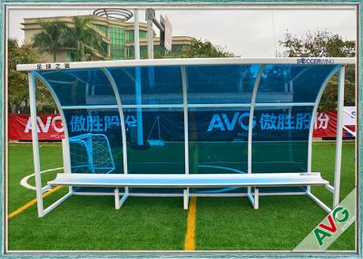 China Football Subs Bench Soccer Field Equipment For Outdoor 8 Seat Team Shelter for sale