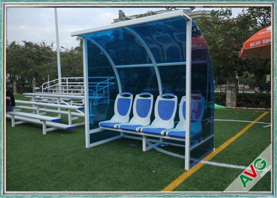 China Stadium Mobile Football Field Equipment Soccer Player Team Bench Seats With Shade for sale