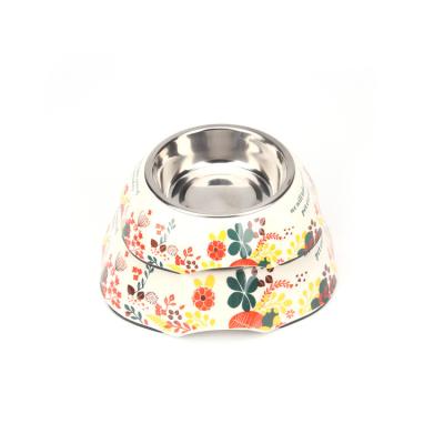 China  				Wholesale Melamine and Stainless Steel Pet Dog Bowl 	         for sale