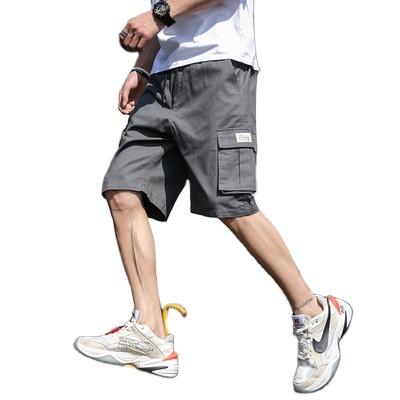 China Gray Men's 100% Cotton 100% Cotton Knee Length Worsted Gym Shorts QUICK DRY for sale