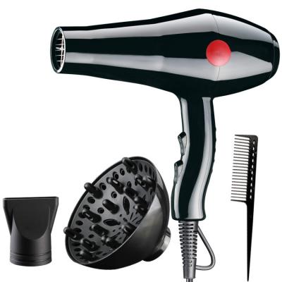 China Ionic 2100 Watt Professional Salon Hair Dryer Negative Ionic Blow Dryer with Diffuser Concentrator Comb 2 Speed 3 Heat Settings for sale