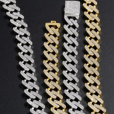 China CLASSIC Top Sale Mens Jewelry Hip Hops 925 Lab Diamond Vvs Cuban Link Chain Moissanite Sterling Silver for sale