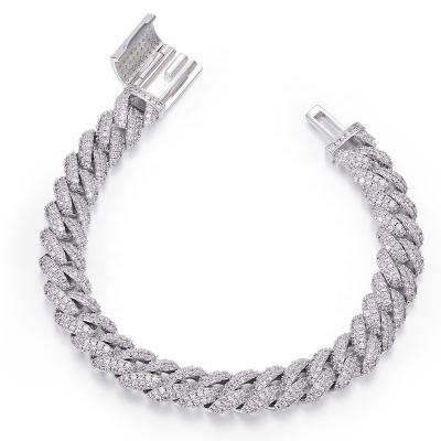 China Fashion CLASSIC High Polish Style Chain Link Silver Stainless Cuban Bracelet For Women for sale