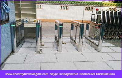 China Security Camera System Speed Gate Turnstile For Airport , One Way / Two Way for sale