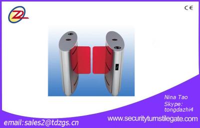 China Waterproof Security Turnstiles Waist Height Flap Barrier Gate Fully Automatic for sale